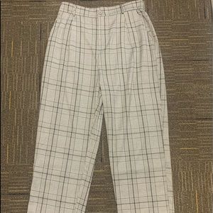 Men’s Casual Slim Fit Stretch Skinny Plaid Pants